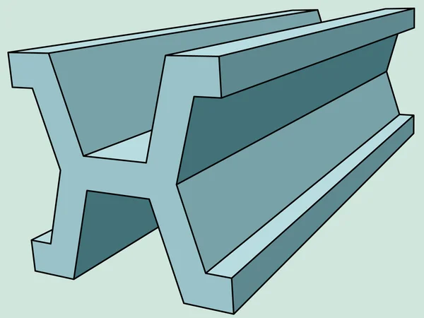 Forma abstracta de acero — Vector de stock