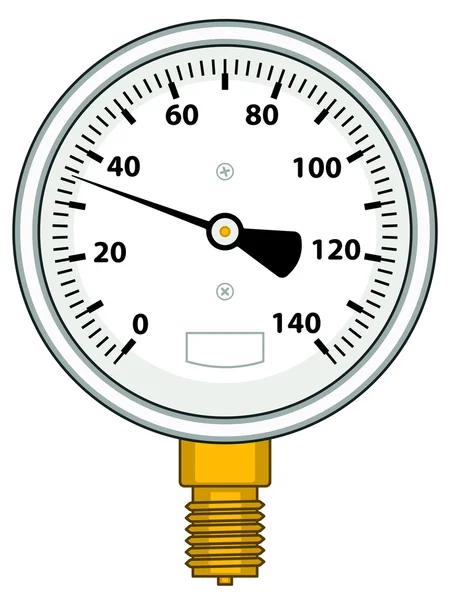 Manómetro con icono de flecha — Vector de stock