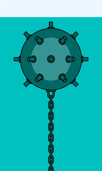 Icône de mine navale — Image vectorielle