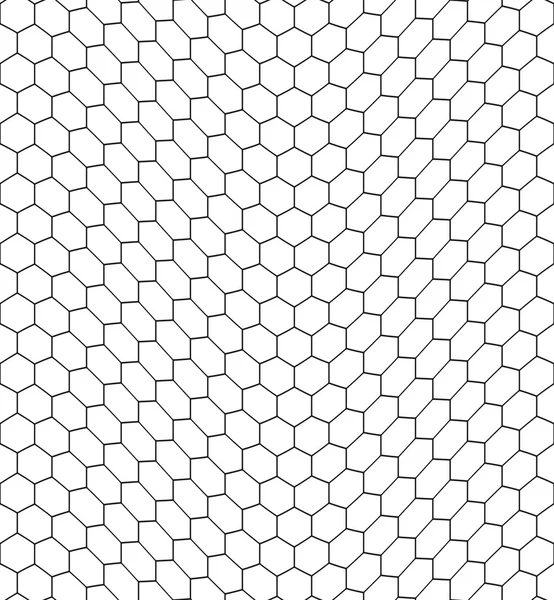 Bent hexagonal net — Stock Vector