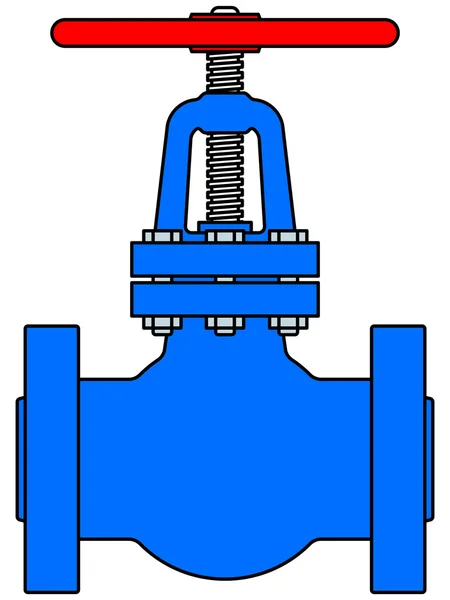 Symbol für Stahl-Pipeline-Ventile — Stockvektor