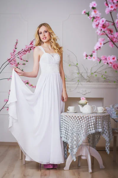 Bionda bella sposa — Foto Stock