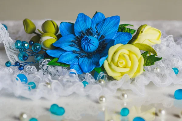 Fiore blu gioiello Fotografia Stock