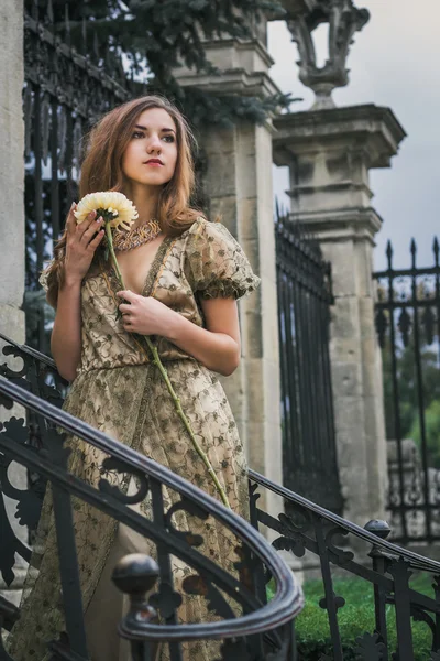 Young beautiful princess in the dress — Stock Photo, Image