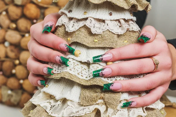 Nail art festiva di lusso — Foto Stock