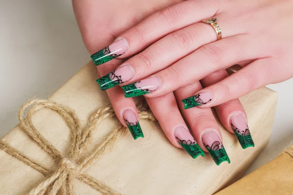 Luxury festive nail art Stock Picture