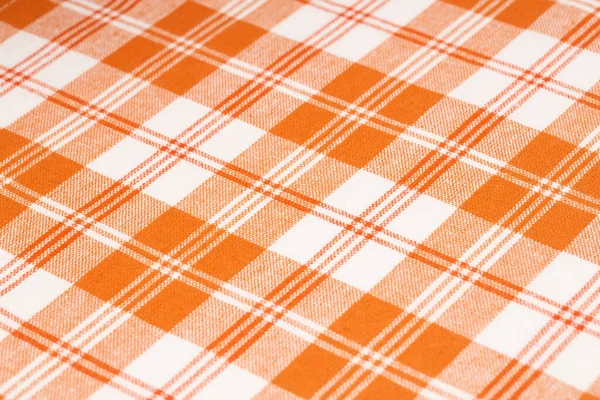 作为背景的橙色和白色厨房毛巾纹理 垂直图片 — 图库照片