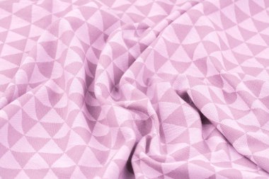 Arka plan olarak pembe mutfak havlusu dokusu, yatay resim.