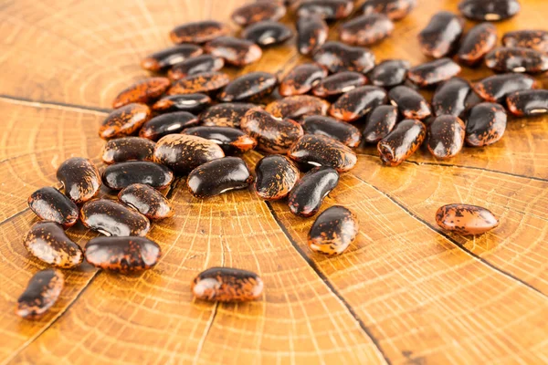 Scarlet Runner Beans Brown Background — Stock Photo, Image