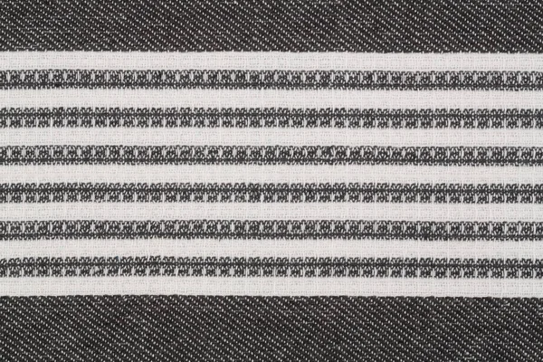 Czarno Biały Ręcznik Kuchenny Tekstury Jako Tło Obraz Poziomy — Zdjęcie stockowe