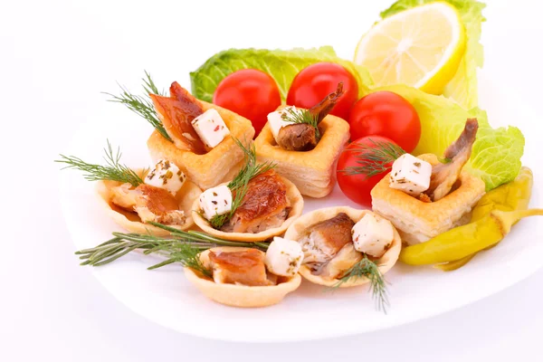 Smoked fish in pastries — Stock Photo, Image