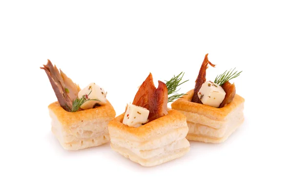 Smoked fish in pastries — Stock Photo, Image