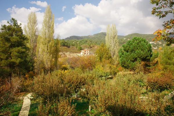 Село кипр в горах — стокове фото