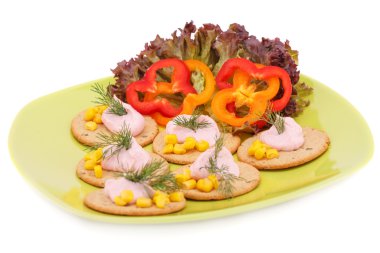 Kremalı kraker üzerinde