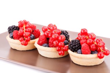 Tartlets taze olgun meyveleri