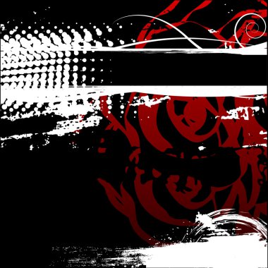Grunge tutku siyah-kırmızı arka plan