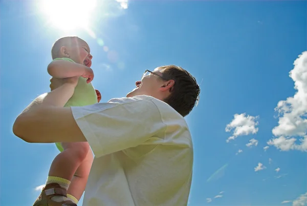 Père avec fils — Photo