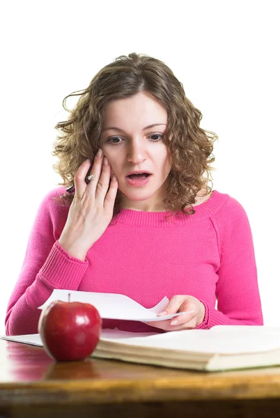 Geschokt student — Stockfoto