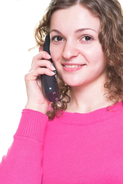 Am Telefon — Stockfoto