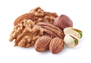 Nuts on a white background clipart