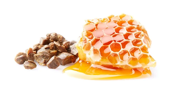 Waben Und Propolis Granulat Nahaufnahme — Stockfoto