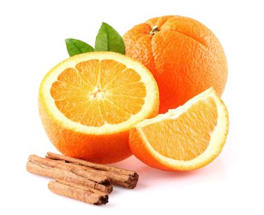 Tarçın ile turuncu meyve