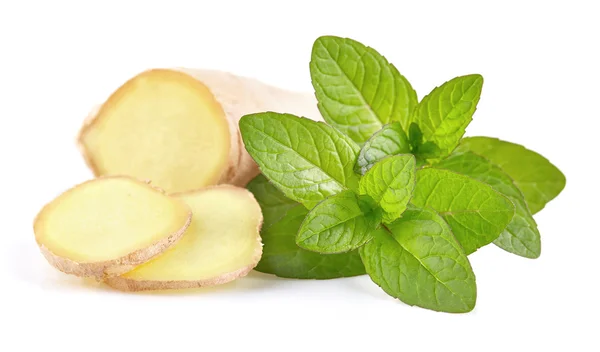 Ginger with mint — Stock Photo, Image