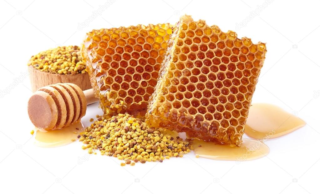 Honeycombs with pollen