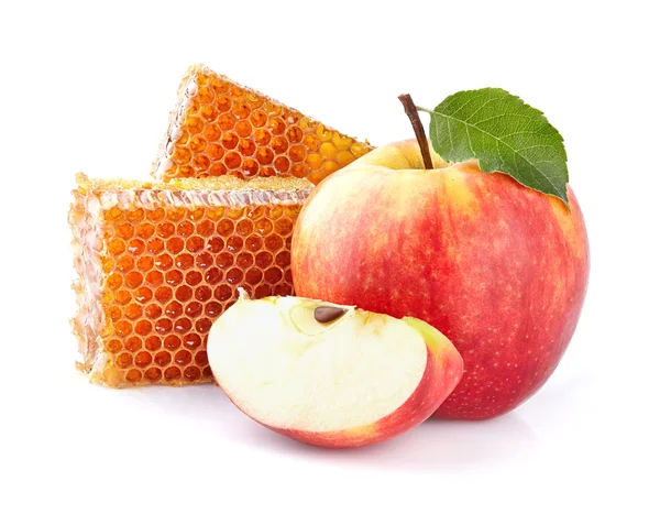 Äpple med honungskakor — Stockfoto