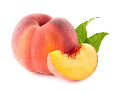 Peach with slice clipart