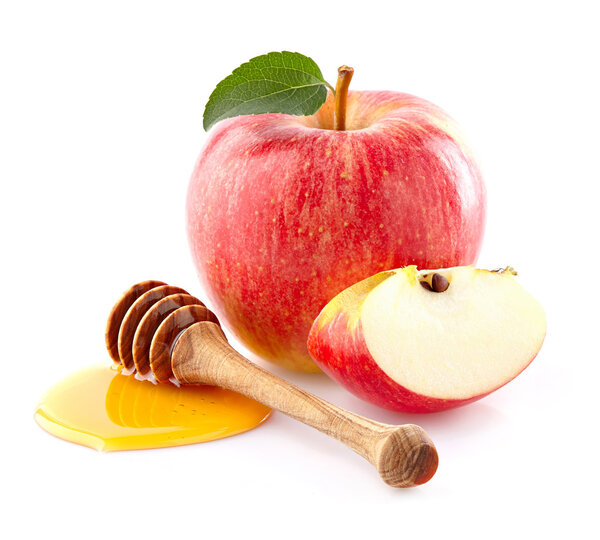 Fresh apple with honey