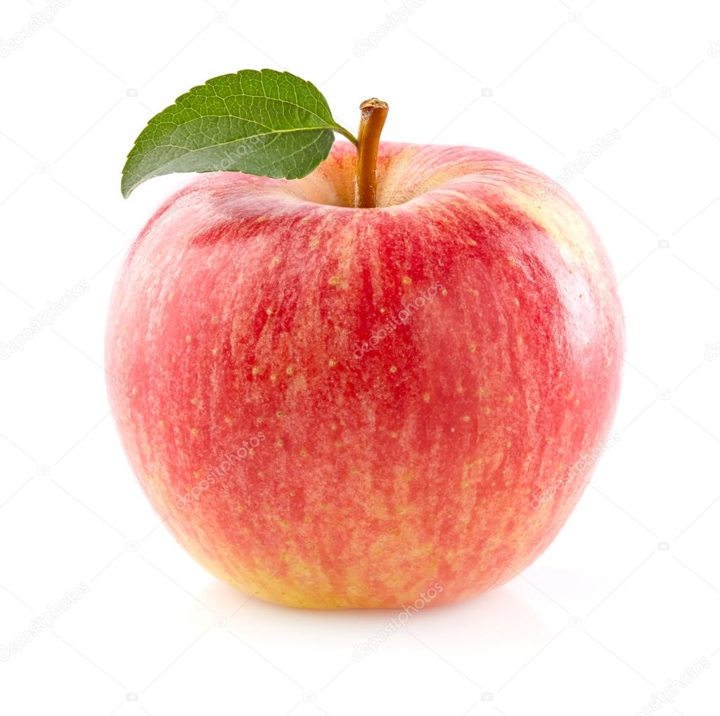 Ripe apple in closeup