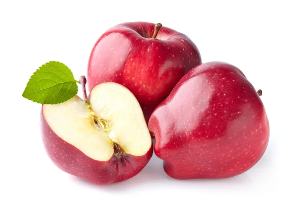Czerwonych jabłek w closeu — Zdjęcie stockowe