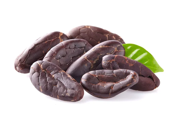 Cacao beans in closeup — Stock Photo, Image