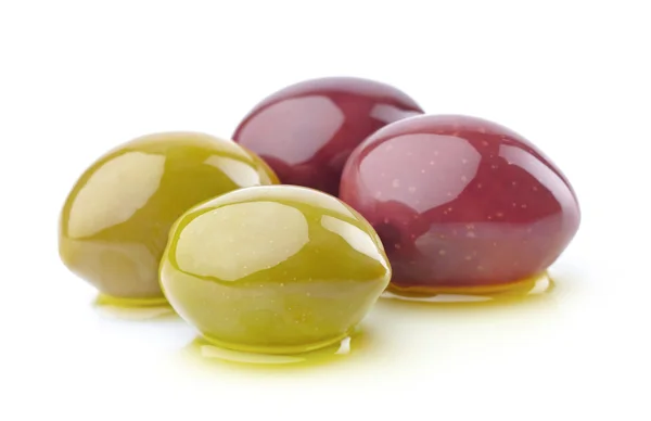 Olive con olio — Foto Stock