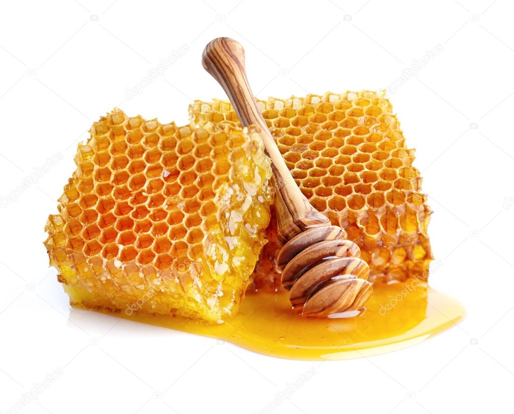 Honeycombs in closeup