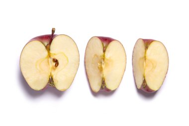 Kırmızı lezzetli elma kesme 