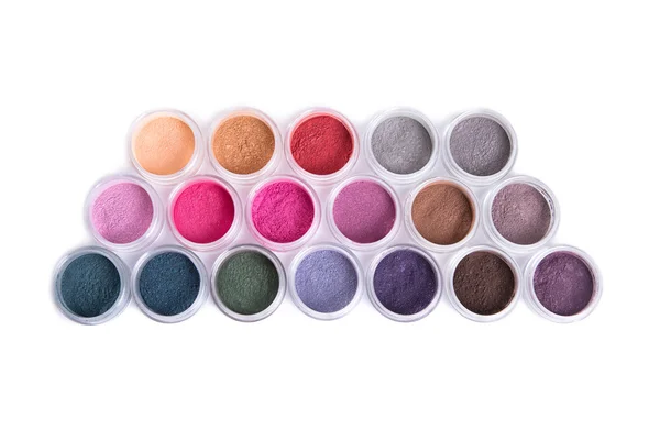 Set van lichte minerale eyeshadows — Stockfoto