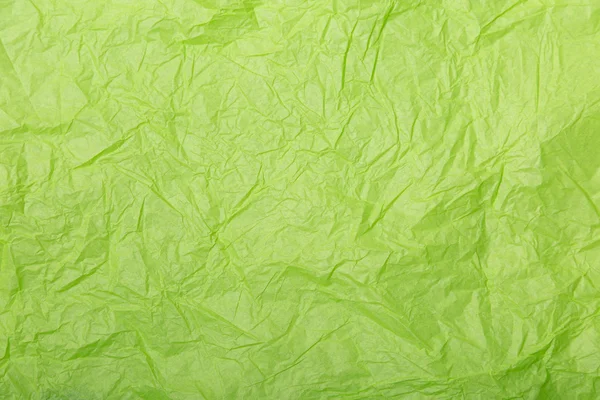 Textura de papel enrugado verde limão — Fotografia de Stock