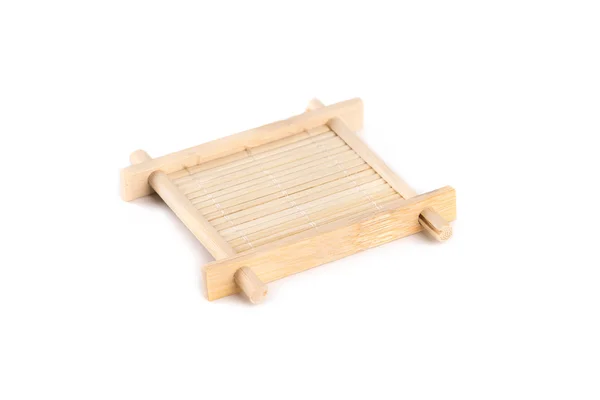 Bambu tekopp serveringsbricka — Stockfoto