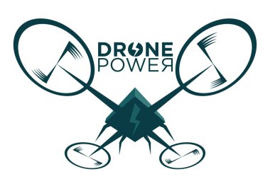 Şimşek işareti ile stilize dron