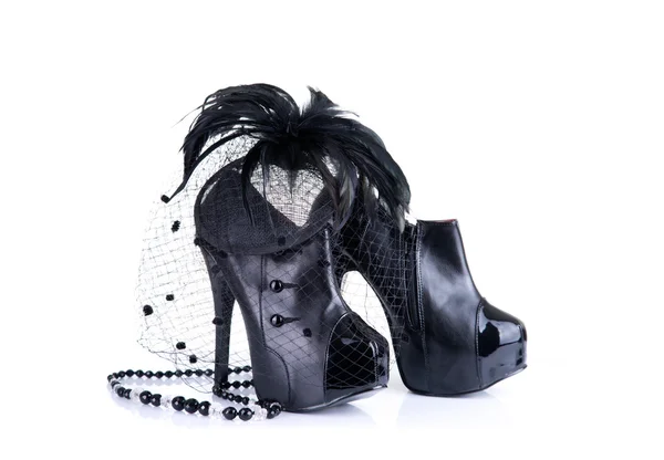 Black high heel shoes — Stock Photo, Image