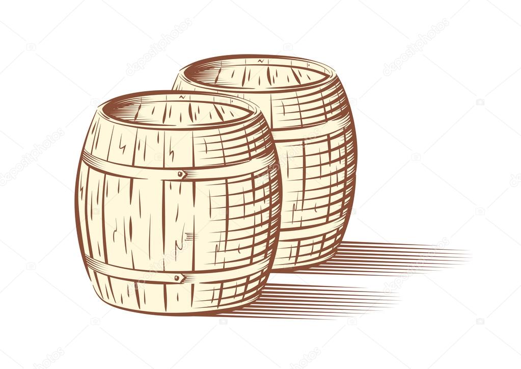 Beer or wine barrels