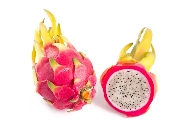 Whole and cut dragon fruits — Stock Photo, Image