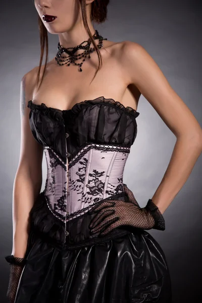 Belle femme dans corset — Photo