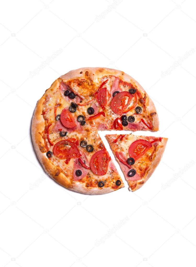 Top view of delicious pizza