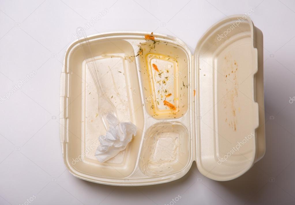 Empty takeout food box 