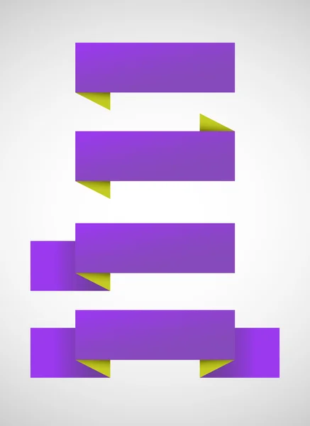 Joukko kirkkaan violetti bannerit — vektorikuva