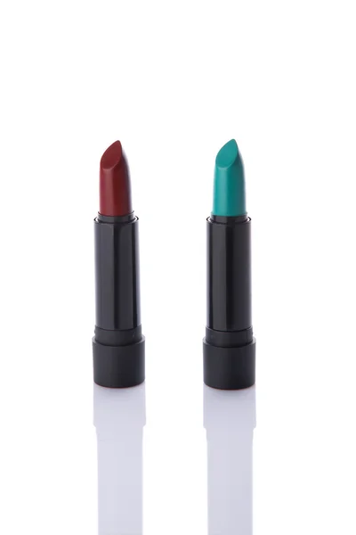 Two trendy lipsticks in bricks — Stock Photo, Image