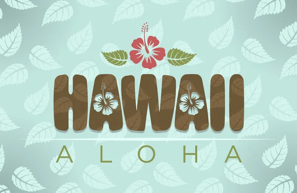 Hawaje i aloha słowo — Wektor stockowy